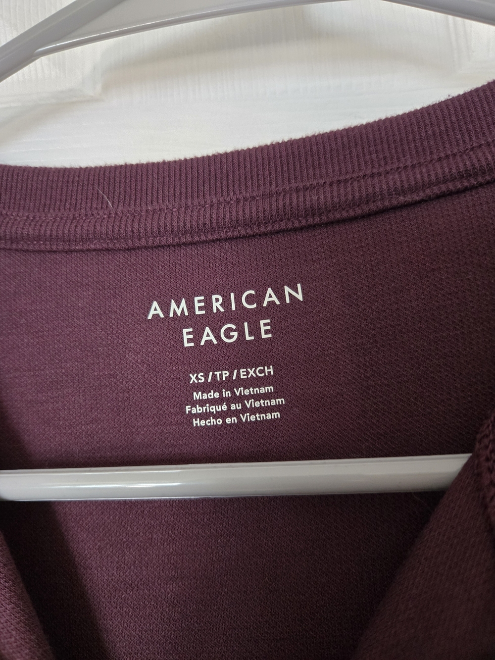 American Eagle Burgundy Sleeveless Button Front Size XS - Picture 3 of 4